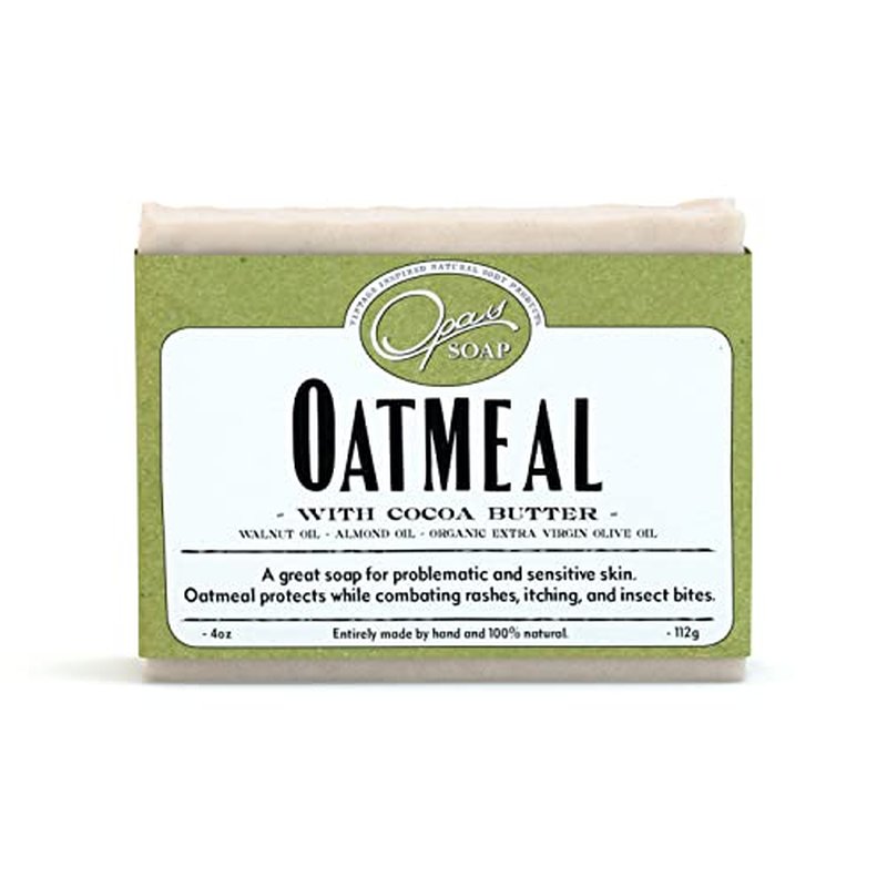 100% Natural Oatmeal Soap - UNSCENTED - with Organic Cocoa Butter and Organic Oats - Great for Sensitive Skin, Eczema or Psoriasis - For ALL skin types - Stops the itching and irritation