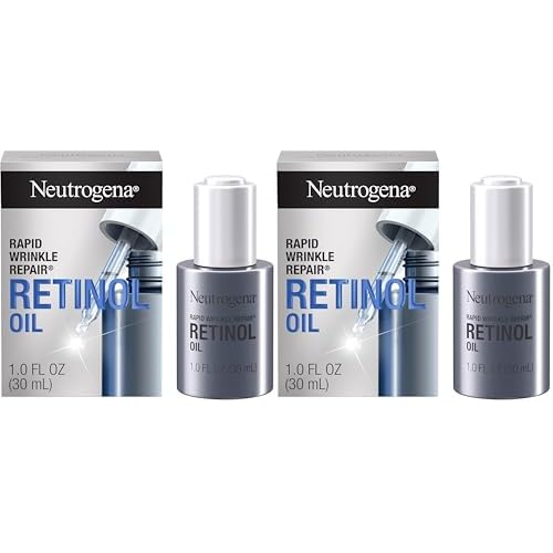 Neutrogena Rapid Wrinkle Repair Retinol Face Oil, Daily Anti-Aging Face Serum to Fight Fine Lines, Deep Wrinkles, & Dark Spots, 1.0 fl. oz,(Pack of 2)