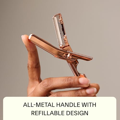 Leaf Dermaplaner Mercury Reusable Metal Dermaplane Razor for Women - Exfoliation & Peach Fuzz Removal