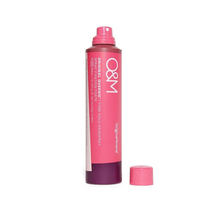 O&M Queenie Firm Hold Hair Spray 300ml – Non-Toxic, Vegan, Fragrance Free, UV Protect