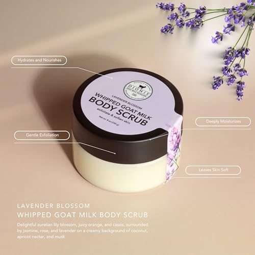 Dionis Goat Milk Whipped Body Scrub Lavender Blossom 8oz (Pack of 1)