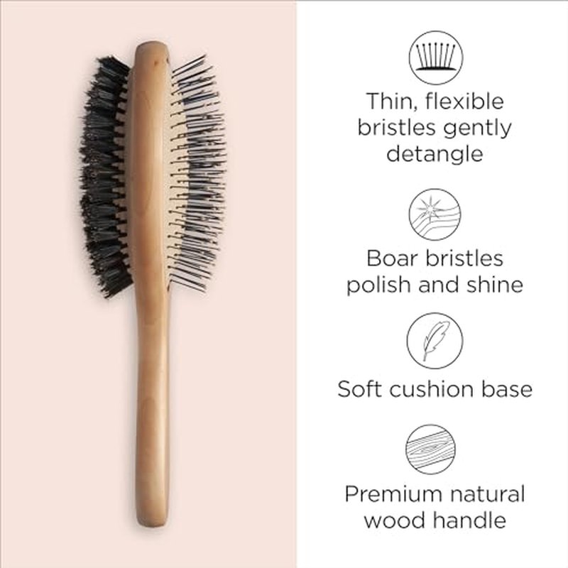 Kent 91T Black Graphite Wide Tooth Detangler Hair Comb for Curly and Wavy Hair - for Women and Men, Large Handle Shower Comb for Effective Detangling for Wet Hair, Handmade Polished