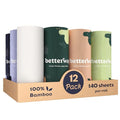 White Bamboo Paper Towels 12 Rolls - Eco-Friendly, Non-Toxic, 140 Sheets Each