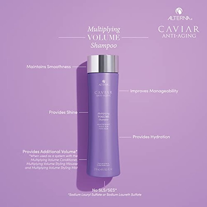 Alterna CAVIAR Anti-Aging Multiplying Volume Shampoo | For Fine, Limp or Thin Hair | Create Instant Volume and Thickness | Sulfate Free