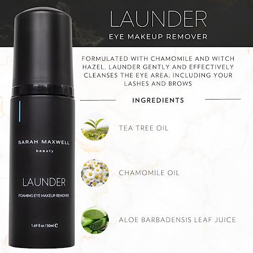 Launder Oil-Free Eye Makeup Remover - Sensitive Skin, Vegan, Hypoallergenic, 1.7 fl oz - Sarah Maxwell
