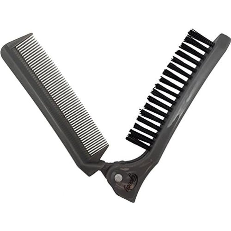 Goody 08524 Style On The Go Compact Brush and Comb Combo (Pack of 2); Maintain Your Look On the Go; Perfect Size for Purse, Pocket or Tote Bag; Measures Approx. 8.25" When Unfolded & 4.5" When Folded