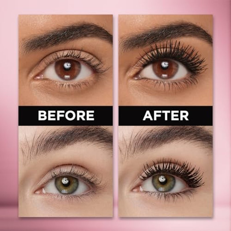 L'Oreal Paris Voluminous Lash Paradise Washable Mascara, Volumizing, Lengthening and Thickening Eye Makeup For Fuller-Looking Lashes, Blackest Black, 0.28 Fl Oz (Pack of 2) (Packaging May Vary)