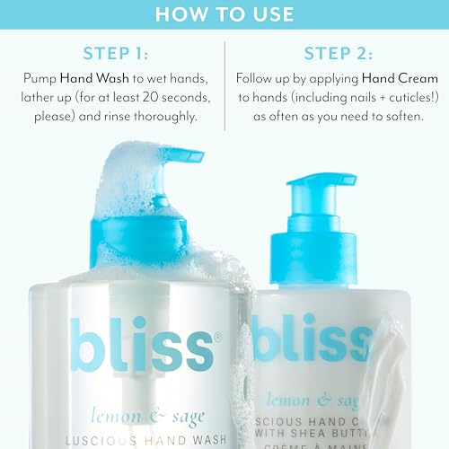 8.5 Fl Oz Hand Wash & Cream Duo - Lemon & Sage, Vegan & Moisturizing
