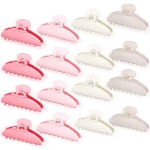 Yuxung 16Pcs Pastel Color Hair Claw Clips Bulk 4.33 Inch for Women