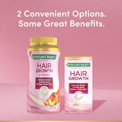 Nature's Bounty Hair Growth Gummies Pack of 2 - Supports Thicker, Fuller Hair
