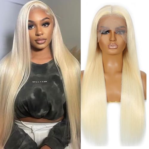 Blonde Lace Front Wigs 13x6 HD Human Hair 200% Density 28 Inch - Unprocessed, Pre Plucked, Glueless