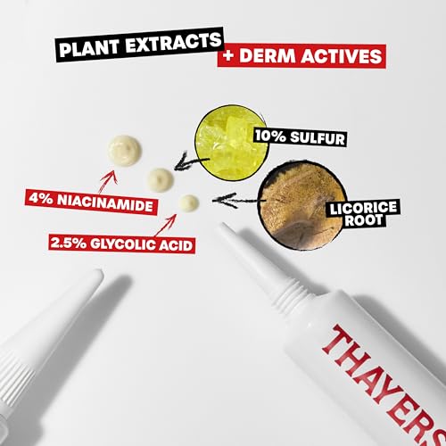 Control the Zit-uation: Thayers Blemish Clearing 2% Salicylic Acid Toner + Rapid 10% Sulfur Acne Treatment, Soothing and Non-Stripping Skin Care