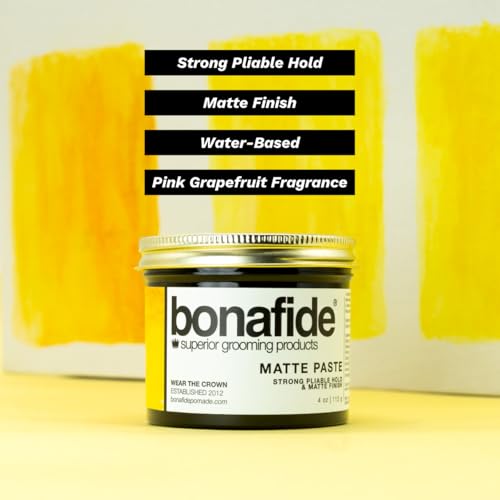 Matte Finish Texturing Pomade - Strong Hold Water-Based Hair Styling Paste 4 oz