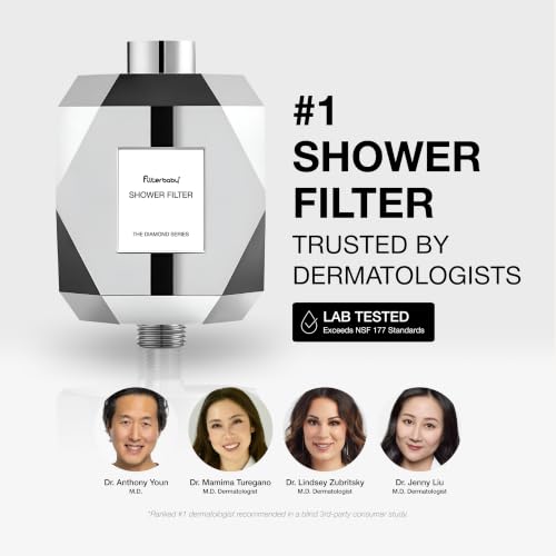 Chrome Diamond Shower Filter for Skin & Hair - Chlorine Reduction