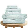 Organic Cotton Towel Set - 6 Pieces Seafoam, 700 GSM Plush & Absorbent
