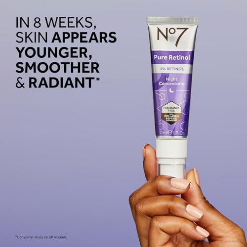No7 Pure Retinol Night Concentrate 1% for Aging Skin - 30ml