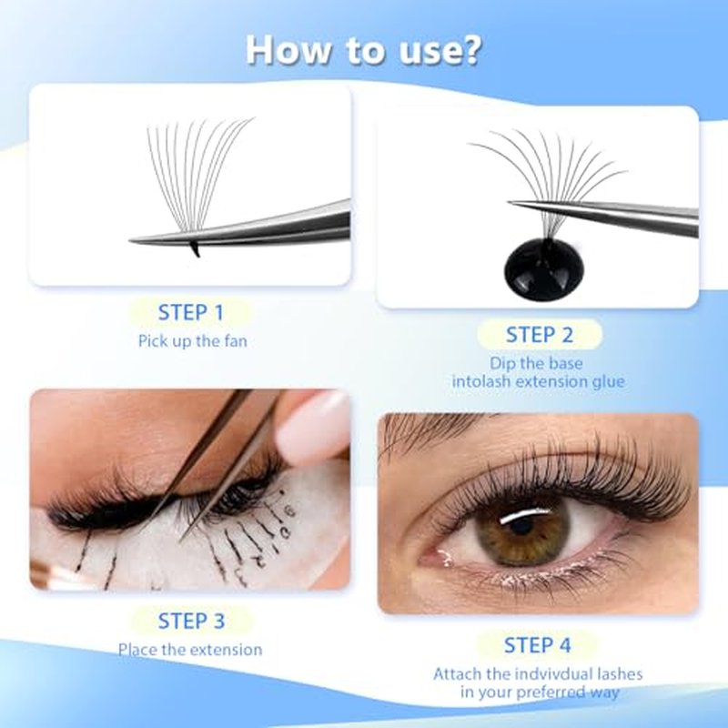 120Pcs Thickness 0.07mm C Curl,Premade 10D Fans Volume Eye Lashes Extensions Nature Long Professional Individual False Eyelashes Cluster Makeup Tools 8-18mm to Choose (11MM)