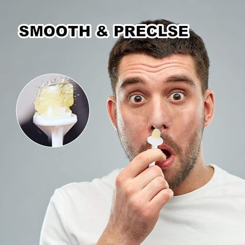 Nose Wax Sticks, 80Pcs Hair Wax Applicator with Disposable Spatulas for Nostril Cleaning, Ear Face Hair Removal for Men Women, Painless