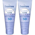 Coppertone Every Tone Sunscreen Lotion SPF 50, Lightweight, Rubs on Clear Sunscreen for All Skin Tones, Formulated with Nourishing Vitamin E, 7 Fl Oz Tube (Pack of 2)