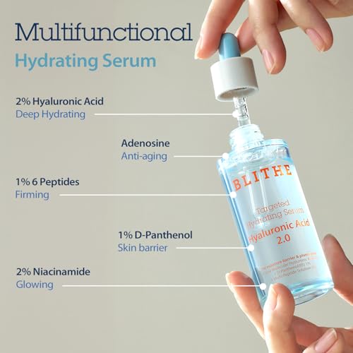 Hydrating Face Serum with Hyaluronic Acid, Peptides & Panthenol - Deep Moisture