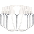 12 Pack 8 Ounce Refillable Plastic Pump Bottles with Lockable Dispensers