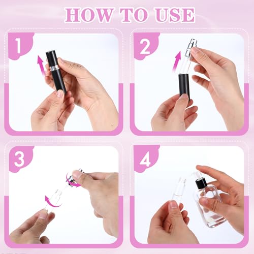 35 Pcs Refillable Perfume Bottle Travel Mini Atomizer Refillable Spray Bottles Portable Bottle Perfume Spray with 35 Pieces Refill Pump Transfer Tool(5ml)