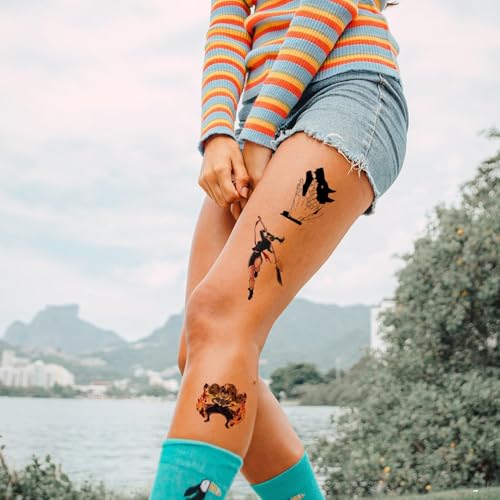 Anime JJK Halloween Face Temporary Tattoos£¨8 Sheets) Gifts Anime Cosplay Decor Tattoos Merch Cartoon Stickers Decal Party Favors Supplies for Teens Adult Man Women