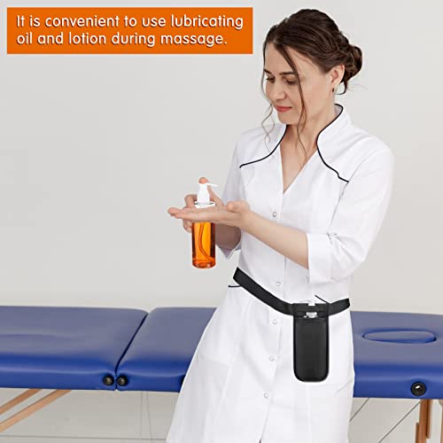 Eaasty 3-Piece Massage Oil Bottle Holster Set with 8 oz Dispenser, Black - Variation 3
