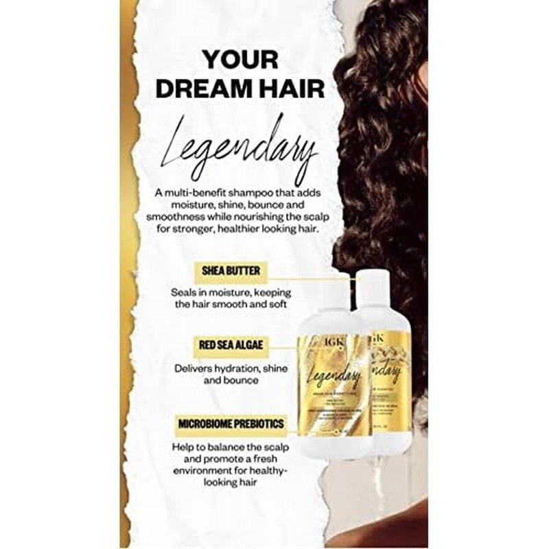IGK LEGENDARY Dream Hair Conditioner | Healthy + Hydrated + Shine | Vegan + Cruelty Free |