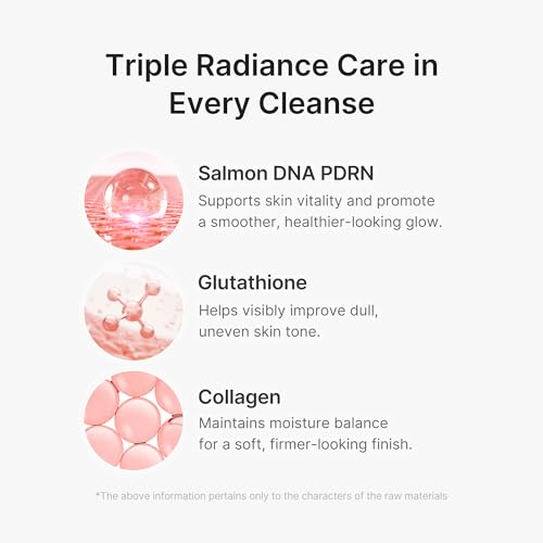 medicube Facial Cleanser PDRN Pink Glutathione Capsule Foam Cleanser | Daily Face Wash for Pore Care, Uneven Skin Tone, Texture | Hydrating & Nourishing Deep Cleansing | Korean Skincare, 4.23 oz