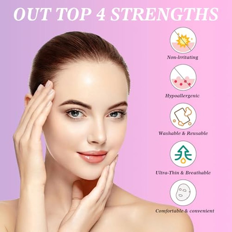 208 Pcs Advanced Anti Facial Wrinkle Patches,Set of Facial Stickers Tape for Reducing Forehead Eye and Upper Lip for Overnight Skin Repair