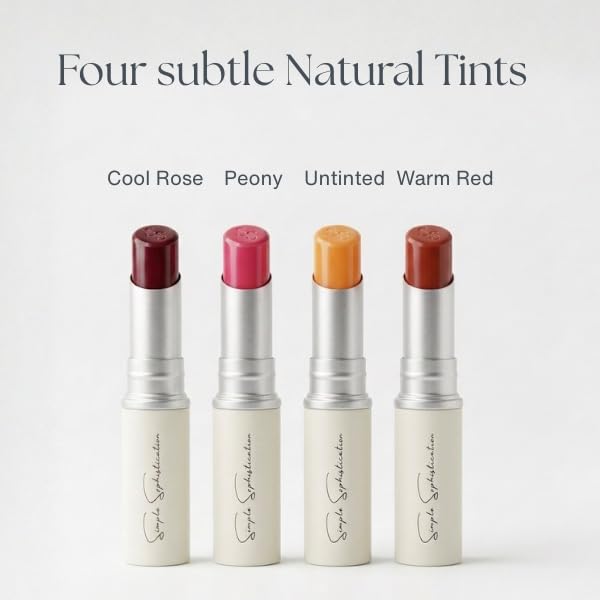 Lip Balm - Organic, Hydrating with Grass-fed Beef Tallow & Argan Oil - Cool Rose - Natural Moisturizer