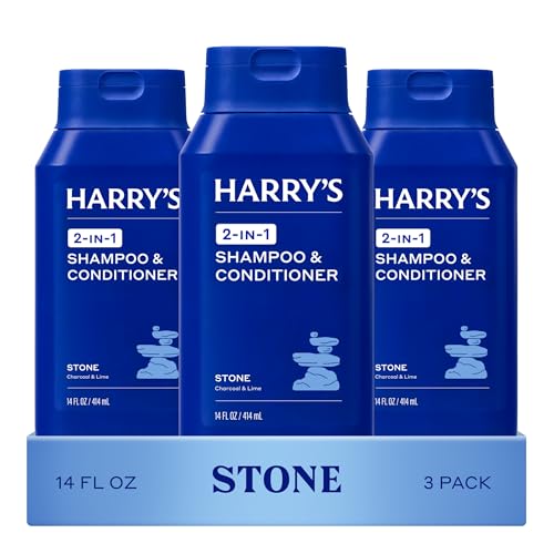 Harry's Men’s 2-in-1 Shampoo & Conditioner - Stone Scent, 14 fl oz (3 Pack)