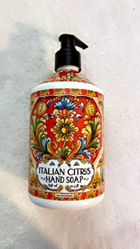 Sicilian Deruta Hand Soap Collection - 4 Bottles, Italian Citrus & Floral Scents