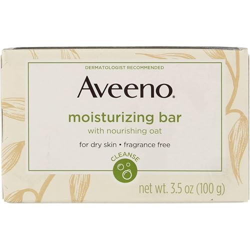 Aveeno Unscented Moisturizing Bar with Colloidal Oatmeal - 4 Oz, Pack of 5