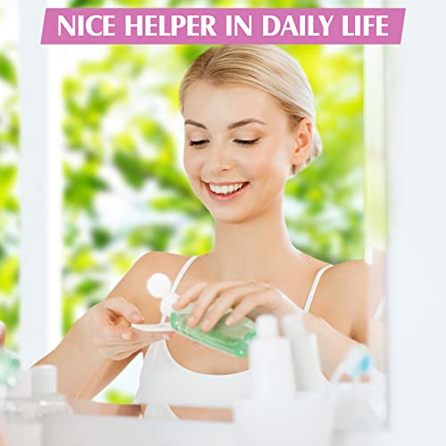 50 Pcs 3.4 oz Small Travel Bottles Plastic Empty Squeeze Bottle Clear Refillable Shampoo Container with 2 Funnel for Liquids Cream Cosmetic Toiletries(Clear, White)