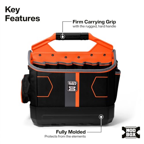 Connectable Tool Tote with 33 Pockets for Klein MODbox Mobile Workstation - Tool Bag