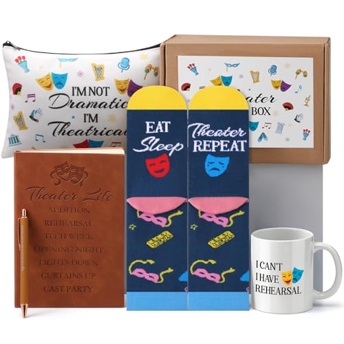 7 Pcs Theater Gifts for Women Girls Funny Musical Actor Broadway Gifts for Theater Lovers Drama Students Graduation Birthday Holiday