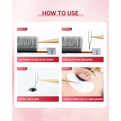 DIY Lash Clusters Natural Wispy: 280Pcs, 30D+40D, Wendy, Ultra-light, Natural, Wispy, Waterproof, Cat Eye, D Curl, 12-16mm Mixed, RR126