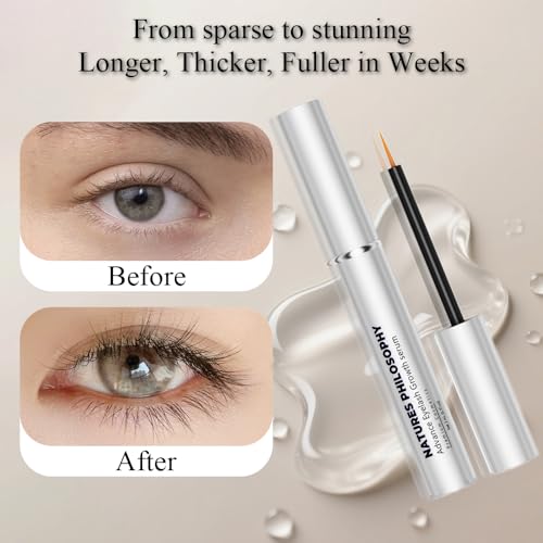 NP NATURES PHILOSOPHY Lash Brow Growth Serum, Prostaglandin-Free Eyelash Liquid for Thicker Longer Fuller Natural Lashes, Peptide Eyelash Eyebrow Enhancing Serum - S?rum De Pesta?as Crecimiento 3ml