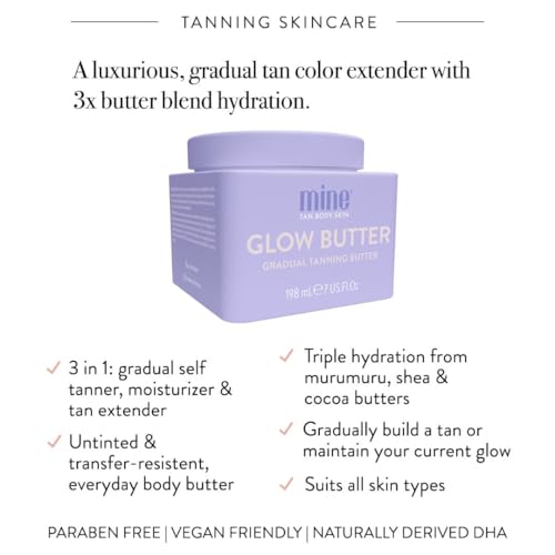 MineTan Daily Moisturizing Sunless Tanning Lotion | Gradual Dark Tan Lotion Self Tanner Enriched with Skin Loving Oils, Build or Extend a Natural Glow, Provides an Even, Streak-Free