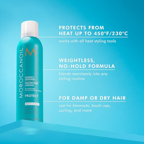 Moroccanoil Perfect Defense Heat Protectant Spray 6oz - Lightweight Argan Oil Formula