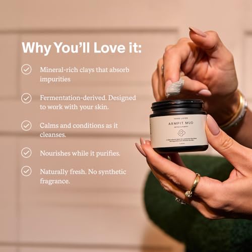 Clarifying Underarm Clay Mask with Charcoal - Natural Deodorant & Skin Care