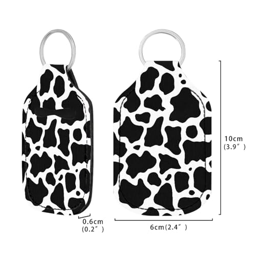 Suobstales 3Pcs Travel Bottles Keychain Holder Set,Travel Bottle Sleeves+Neoprene Chapstick Holders+Lanyard Keychain