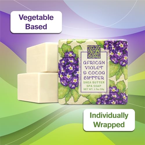 Greenwich Bay Botanical Guest Soap Set - 12 Mini Travel Bars, Individually Wrapped
