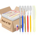 100 Disposable Toothbrushes with Toothpaste & Comb - Individually Wrapped, Travel-Ready