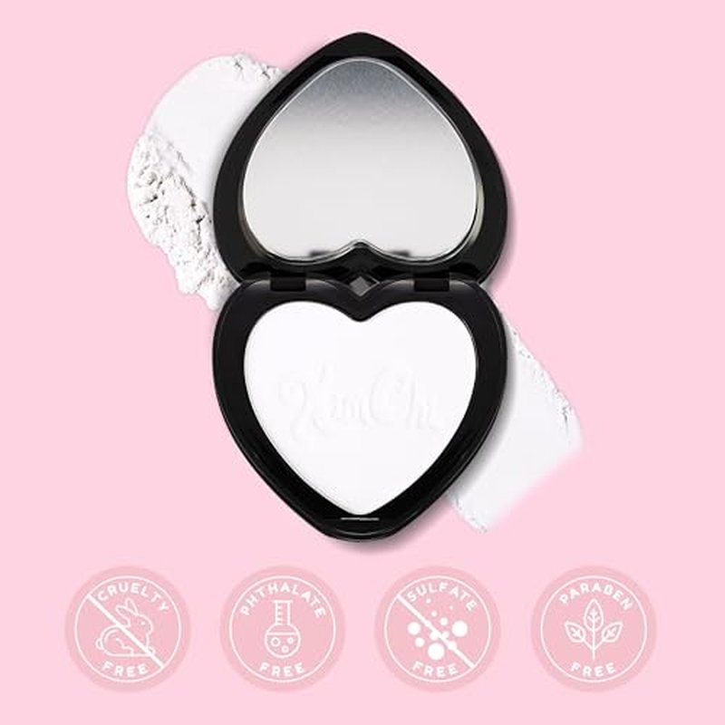 KimChiChic Beauty Almost Catfished Micro Pressed Powder - Brightening Under Eye Setting Powder, Reduces Dark Circles, No Flashback, That White Powder