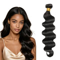 12A Body Wave Hair Extensions 16 Inch Natural Black Human Hair Double Weft