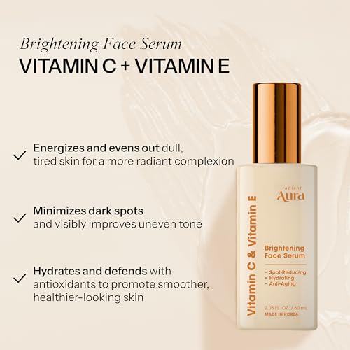 Vitamin E & C Serum For Face ? Dermatologist Tested, Anti Aging, Korean Skin Care ? Revives Tired Skin, Smooths Fine Lines, Lightweight Hydration ? Vegan, Clean Beauty ? 2.03 Fl. Oz.