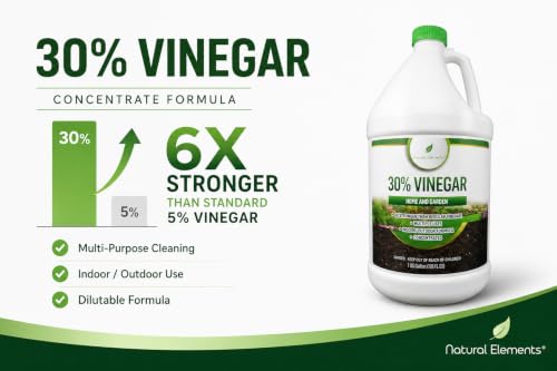 Natural Elements 30% Vinegar - Bulk 4 Gallon Pack for Cleaning & Gardening